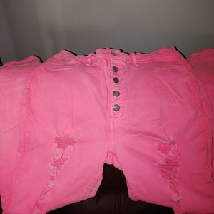 Fashion Nova size 14 neon jeans